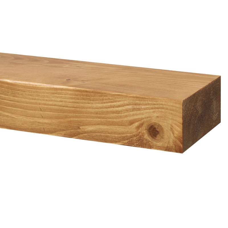 Tablette flottante Smooth Timber - Tablette murale et de manteau de cheminée polyvalente, 60", Bois de chêne
