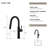 Rex High Arc One-Handle Pull-Down Classic Kitchen Faucet, Lead Free, Matte Black-129187479
