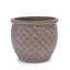 3 pots de fleurs en céramique, pot de fleurs moderne pour patio, jardin ou rebords de fenêtre - jaune antique-1113251893