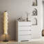 Commode de rangement verticale à 4 tiroirs, armoire de chambre blanche minimaliste-129182891