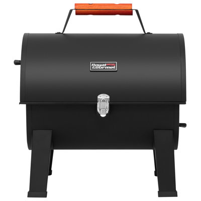 Royal Gourmet Portable Charcoal Grill with 2 Side Cooking Area, Outdoor Compact BBQ Grill for Backyard, Black