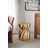 14X14x18.7" Gold Magnesium Accent Stool With Sculptural Swirl Design