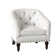 Fauteuil demi-tonneau à coussin en duvet capitonné de 35 po de largeur Siena