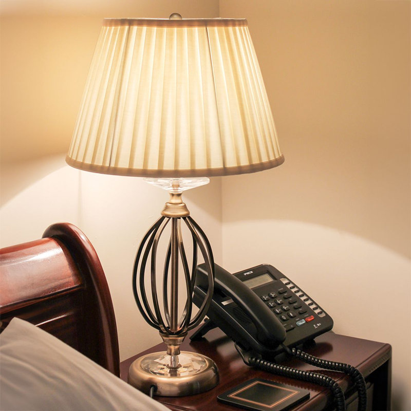 Thebes Metal Table Lamp, Aged Brass