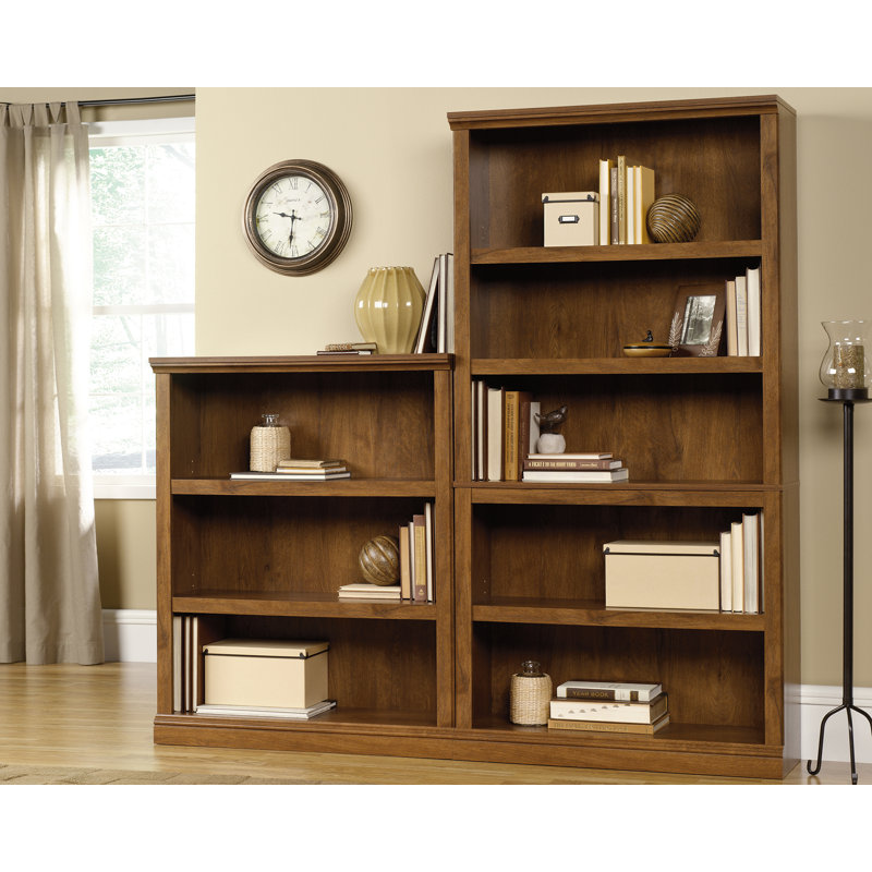Oiled Oak 70" Adjustable 5-Shelf Bookcase