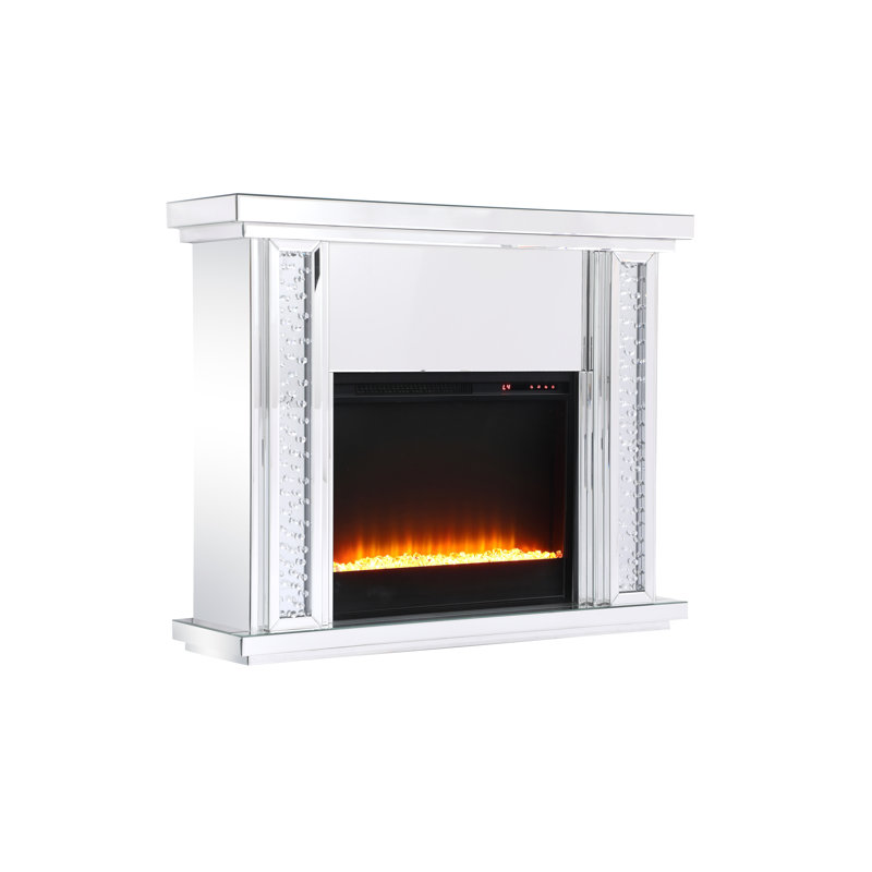 Dacula 47.5'' W Silver Electric Fireplace