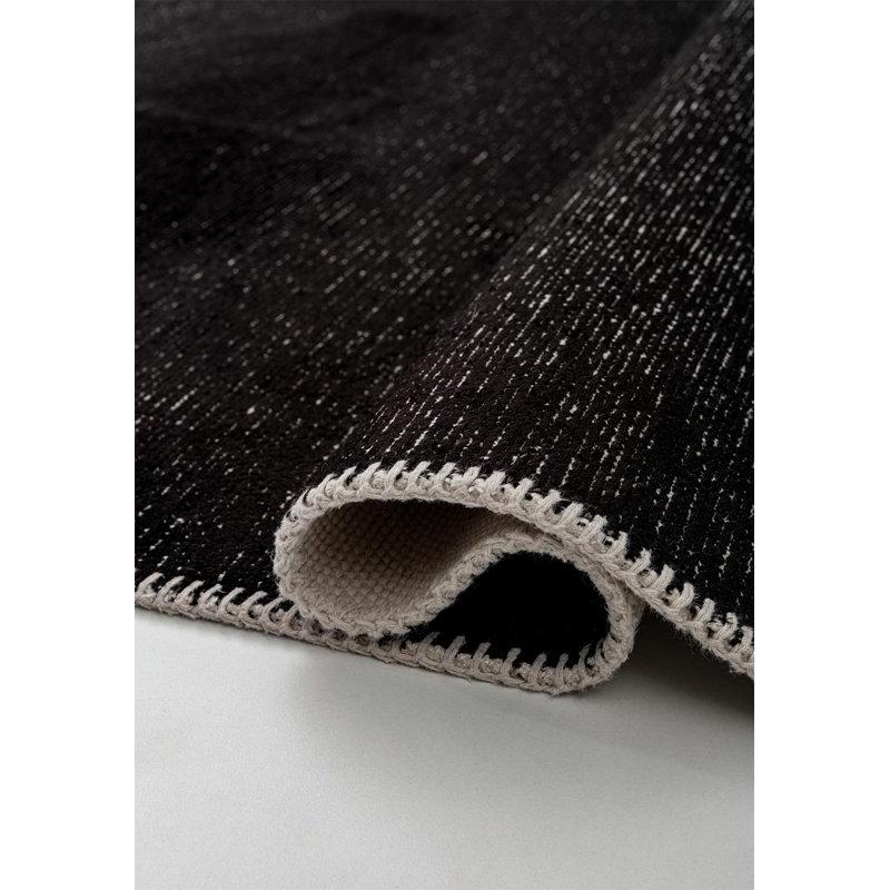 Rapture Area Rug in Black, Rectangle 9' x 12'