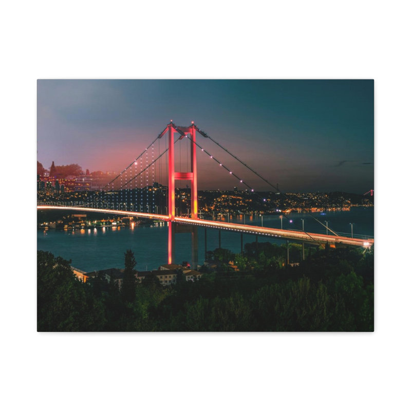 Toile d'Istambul d'Istamboul, paysage urbain époustouflant, H 24 po x l 30 po