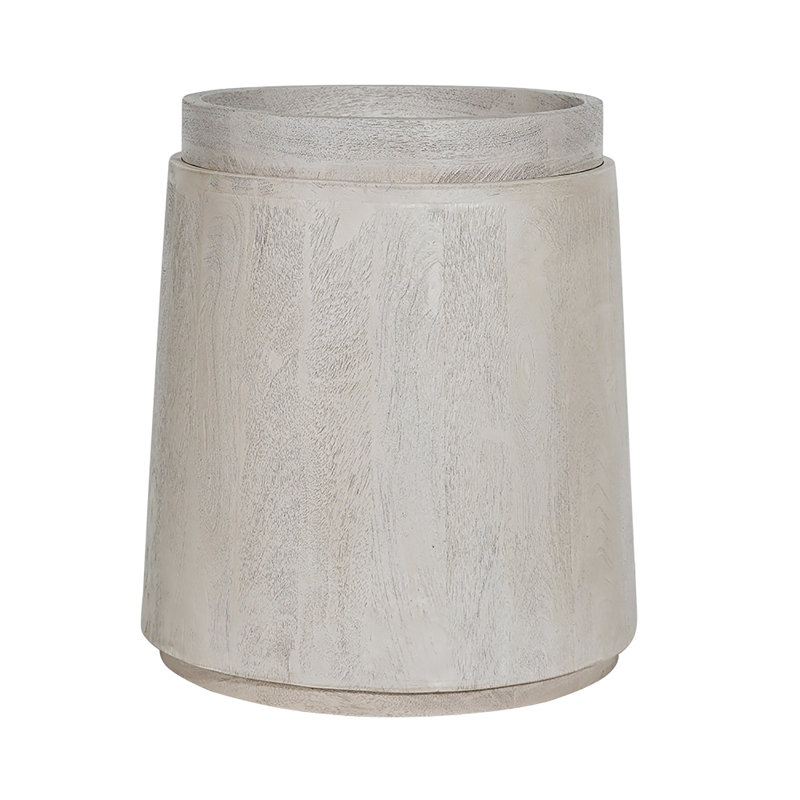 Table basse cylindrique avec plateau assorti - ensemble de 2