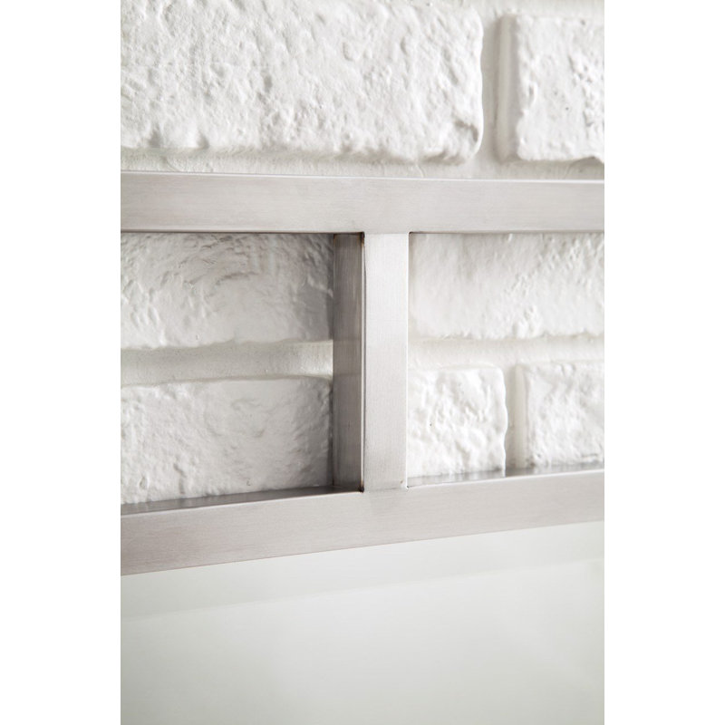 Boston Rectangle Stainless Steel Wall Mirror, Brushed Nickel