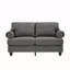 59,5 po. Housse de salon moderne en tissu classique gris en polyester.-117248445