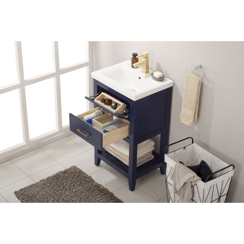 Ensemble de meuble-lavabo simple 20 po Eakins, bleu
