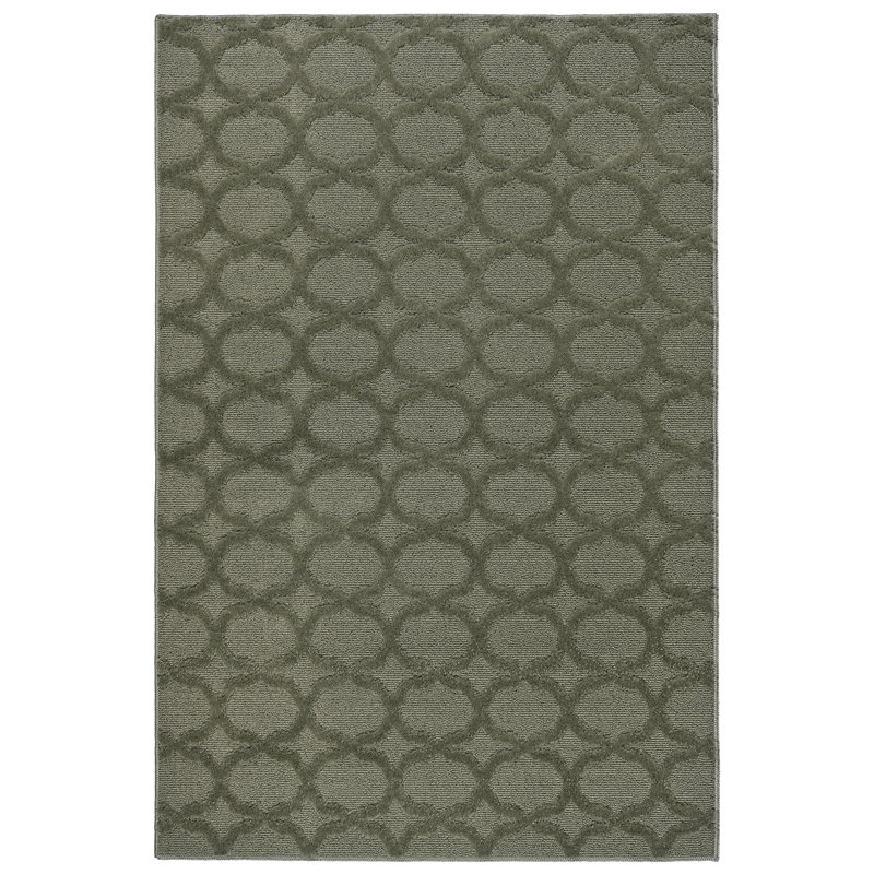 Tapis touffeté à motif géométrique sauge Togut, Rectangulaire 3 pi x 5 pi