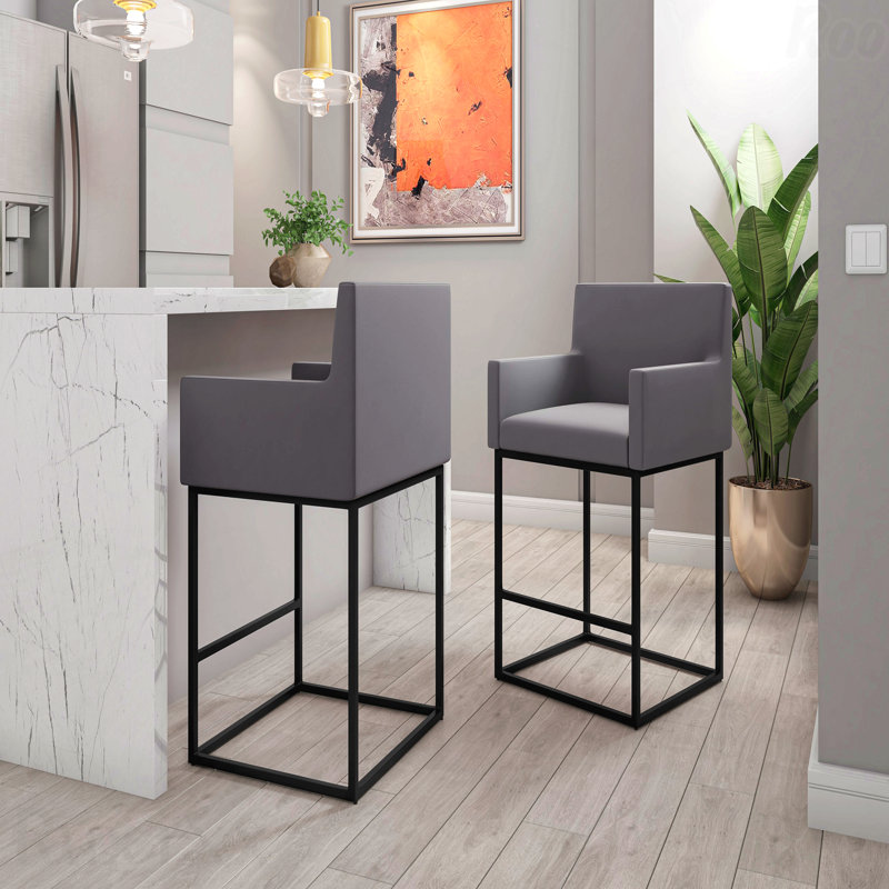 Repose-pieds de comptoir idéal pour les chambres relaxantes, Gris