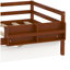 Lit plateforme simple en bois avec bibliothèque pour échantillon et garde-robe mobile, lit multifonctionnel avec lit gigogne intégré-1623312847
