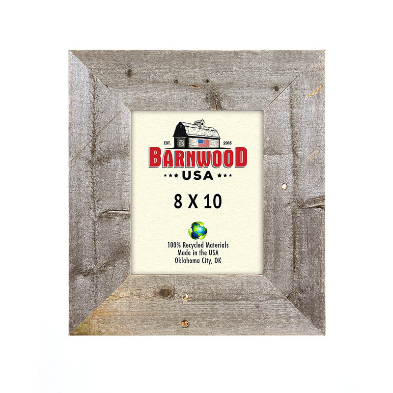 Weathered Gray Wood Matte Picture Frame, 8" x 10"