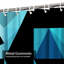 Rideau de douche léger à motif abstrait géométrique bleu avec 12 crochets-516441790