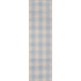 Marlborough Wool Plaid Area Rug in Blue