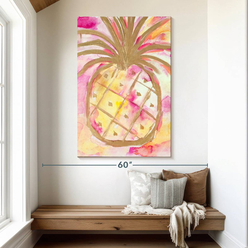 Ananas or rose Yarlin, H 51 po x l 34 po