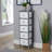 Rilana Fully Assembled 5 Drawer Grey and White Chest Storage Unit