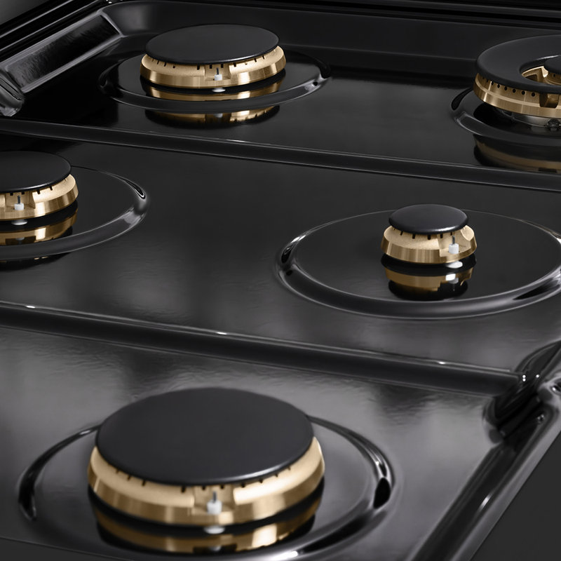 Black Studio 36" Natural Gas Cooktop with 6 Burners