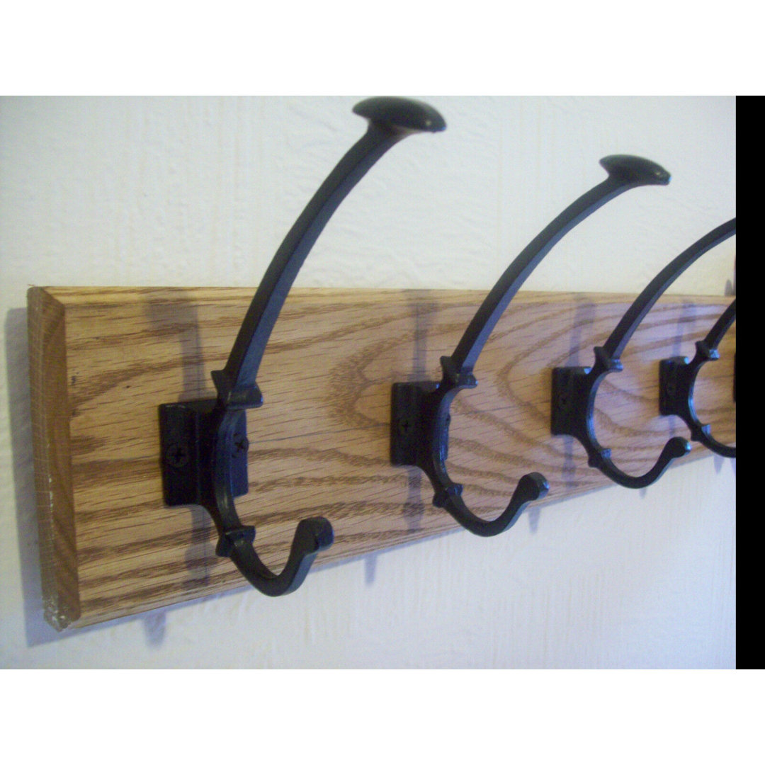 Solid Wood 6 - Hook Wall Mounted Coat Rack