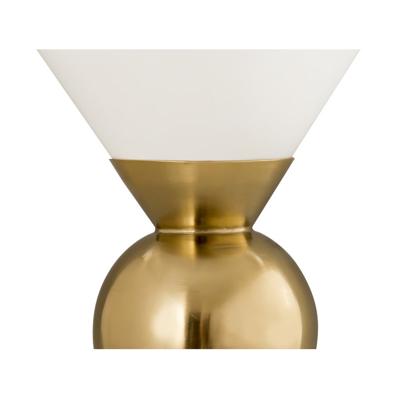 White and Gold Round Metal Accent Table
