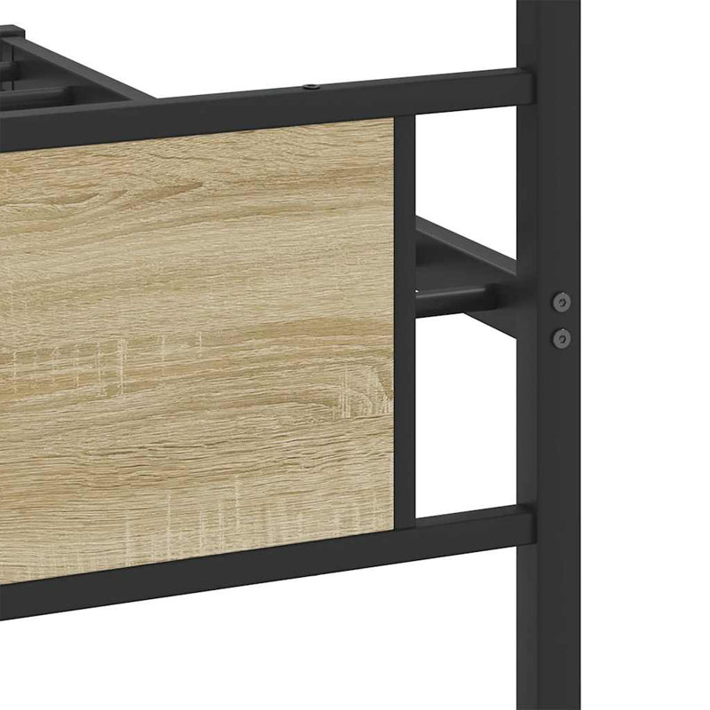 Bed Frame Without Mattress Engineered Wood, 100 x 200cm, Sonoma Oak