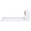 Lit simple blanc avec tête de lit bibliothèque - Taille en bois d'ingénierie avec base-595785581