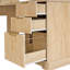 Bureau en L 59 po cannelé avec station de charge et armoire de rangement 59 po Modern