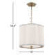 Abercorn 3 Light Metal Dimmable Geometric Chandelier