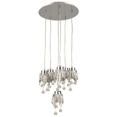 Luminaire suspendu géométrique 6 lumières grappe Deemer