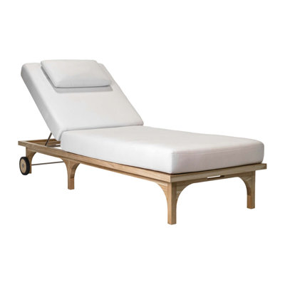 Serenique Outdoor Teak Chaise Lounge
