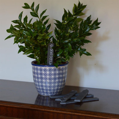 Nicola Spring - Slate Plant Markers - 2 x 15.5cm - Natural