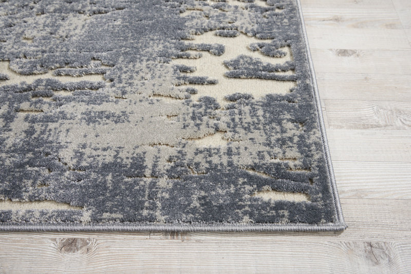 Gleam Area Rug in Slate Gray/Ivory, Rectangle 5'3" x 7'3"