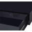 Bureaux d'écriture, noir Coleen moderne ultrabrillant Bureau chromé avec port USB & amp; 2 tiroirs | Noir | Métal, bois composite-1234300639