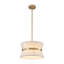 Mini-lustre cylindrique en tissu 2 lumières 14 po Mordern -1759481788
