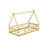 Roclay Tent-Shaped Floor Bed with Wooden Frame & Guardrails-1454946810