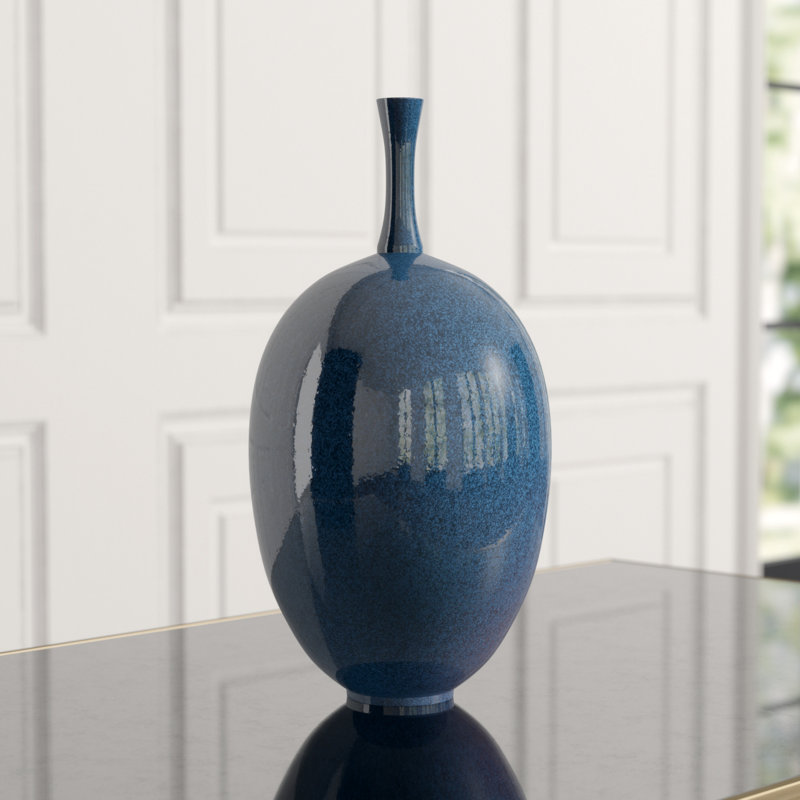 Ovoid Vase-Celestial-Lg, Celestial