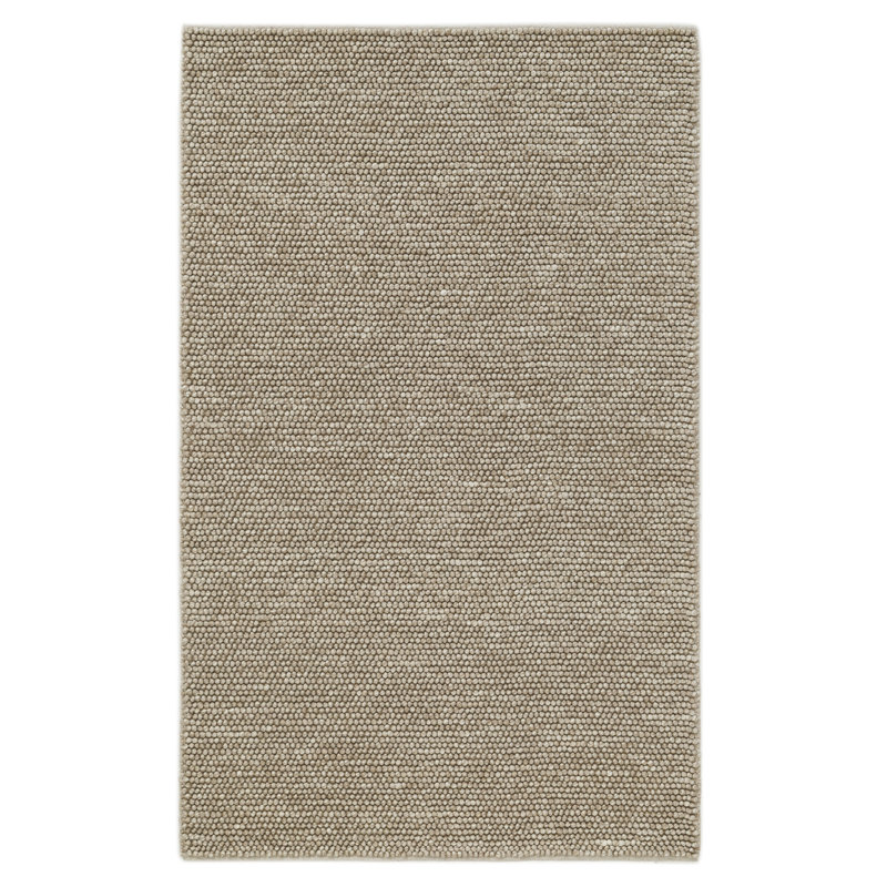 Tapis en laine tissé à plat Ackman, Brun, Rectangle de 5 pi x 8 pi