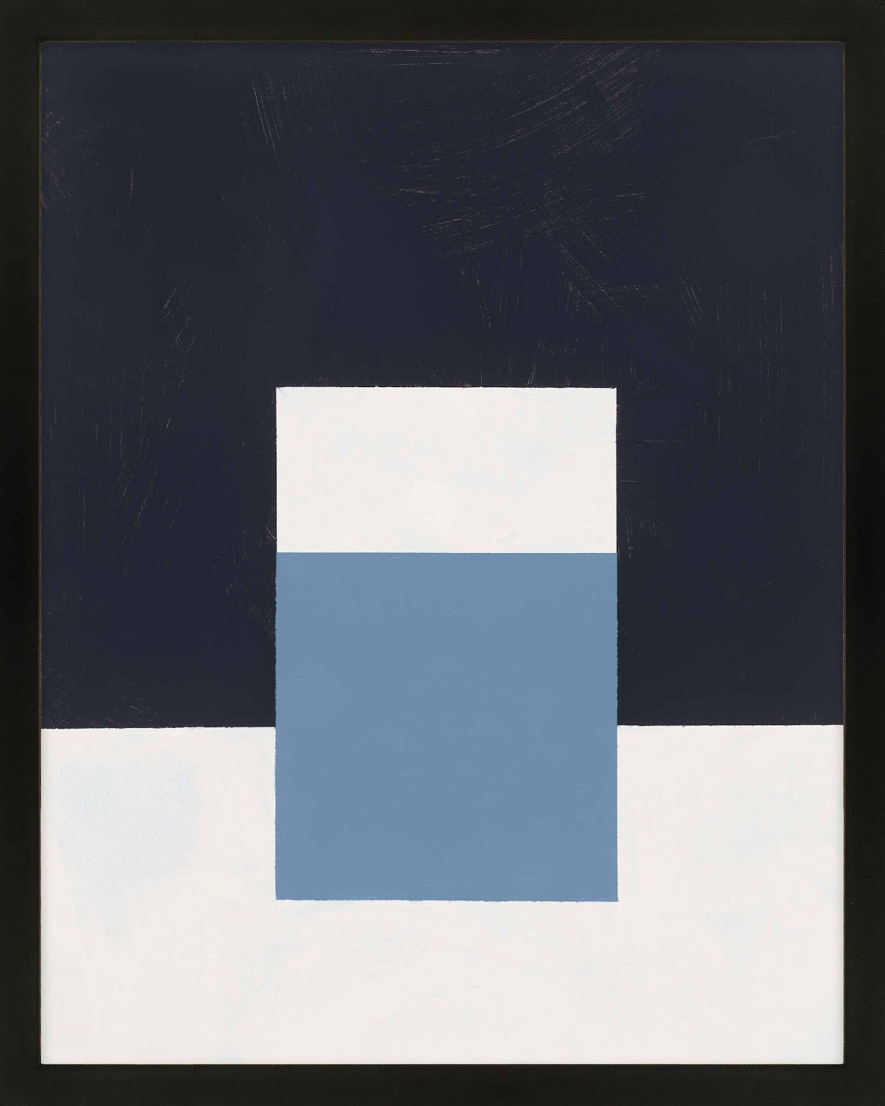 Square Sky by Robert Kamnatnik, Black Framed Paper, 38" H x 30" W x 1.25" D