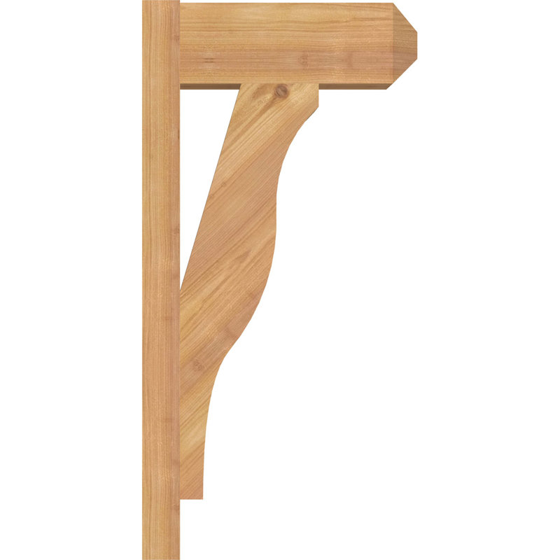 Persienne en bois rustique Funston Craftsman, Cèdre rouge de l'Ouest l 5 1/2 po (lisse), P 32 po x H 40 po