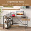 L-Shaped Metal Base Computer Desk
