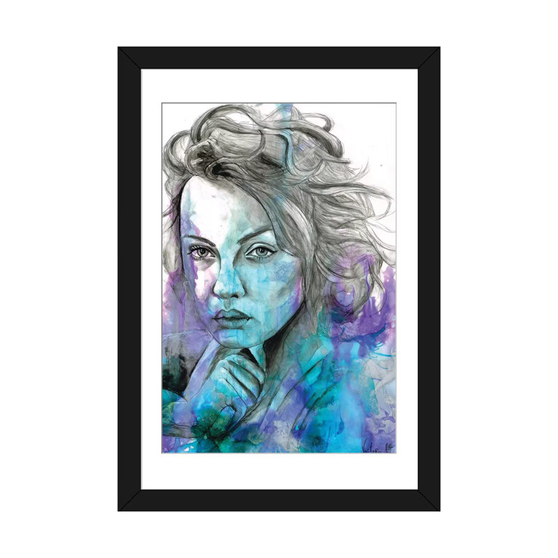 « untitleed iii », reproduction sur toile, H 24 po x l 16 po x P 1 po, Papier d'art encadré noir, Blanc