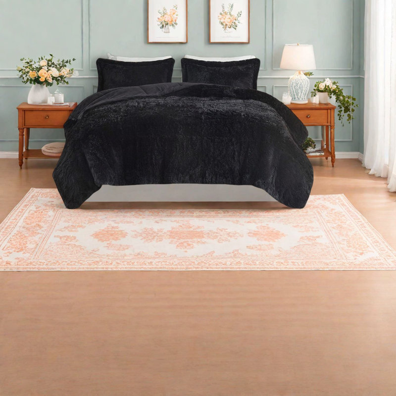 Ensembles de literie en fausse fourrure à poils longs, édredon en polyester pour maison moderne