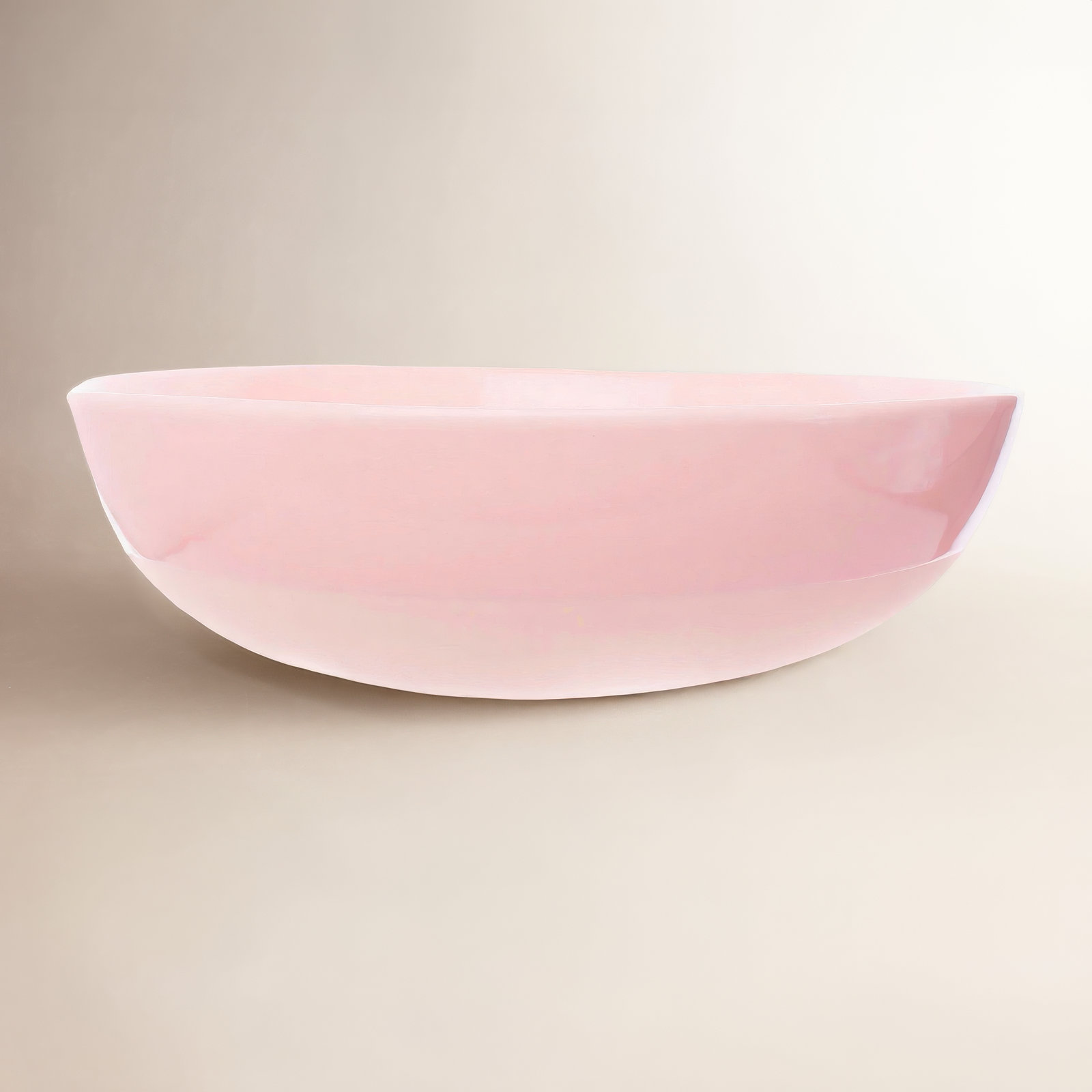 Shell Bisque Porcelain Serving Bowl, Soft Pink
