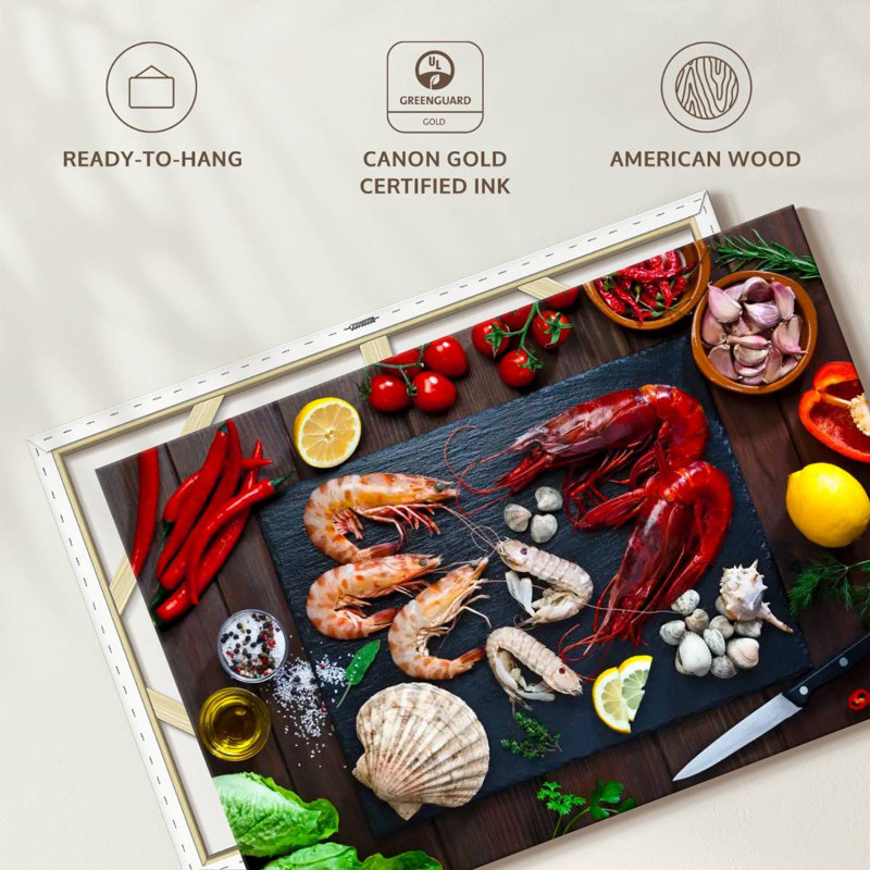 Yarlin Cooking Seafood, 8" H x 12" W