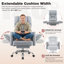 Chaise de bureau de direction ergonomique en velours avec accoudoirs rabattables-1897712943