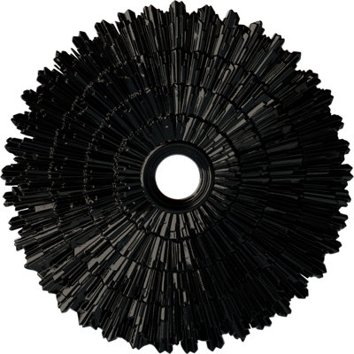 Endurathane Eryn Ceiling Medallion, 24 3/4"OD x 3 1/4"ID x 1 7/8"P (Fits Canopies up to 4"), Hand-Painted Black Pearl Finish