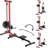 2-in-1 Rowing & LAT Pull Down Cable Machine – Adjustable Resistance – High/Low Pulley System – Compact Multi-Function Strength Training – Black & Red